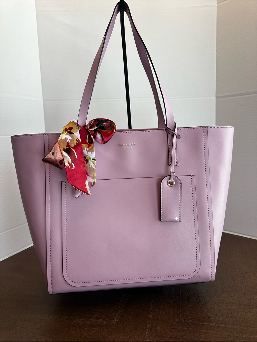Kate Spade Lalena Large Pocket Tote in a quartz pink color